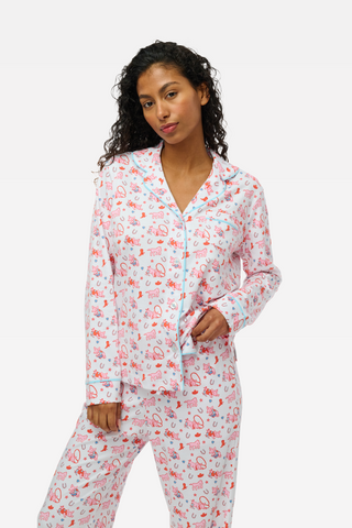 Piggy Up Long Sleeve Polo Pajamas