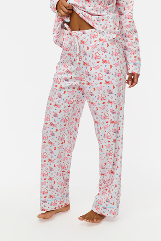 Piggy Up Long Sleeve Polo Pajamas