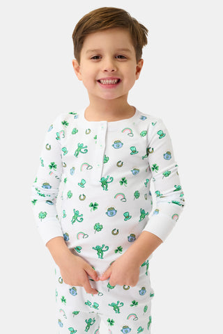 Roller Rabbit Green Kids Luck O' The Monkey Pajamas