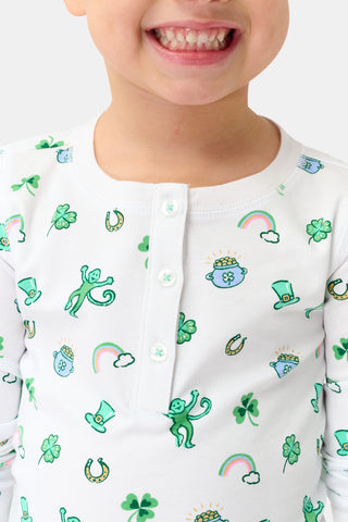Roller Rabbit Green Kids Luck O' The Monkey Pajamas
