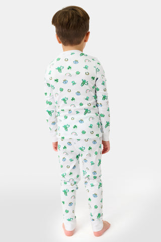 Roller Rabbit Green Kids Luck O' The Monkey Pajamas