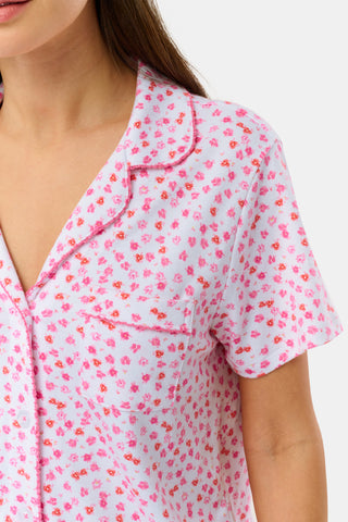 Roller Rabbit Coral Bouquet Wyatt Polo Pajamas