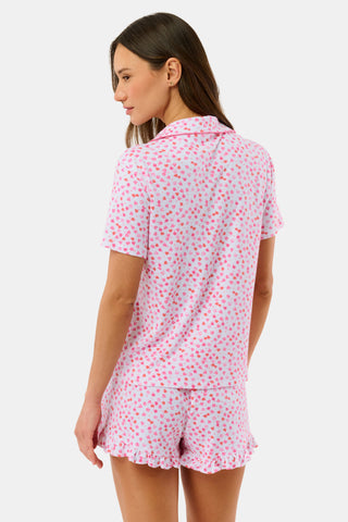 Roller Rabbit Coral Bouquet Wyatt Polo Pajamas