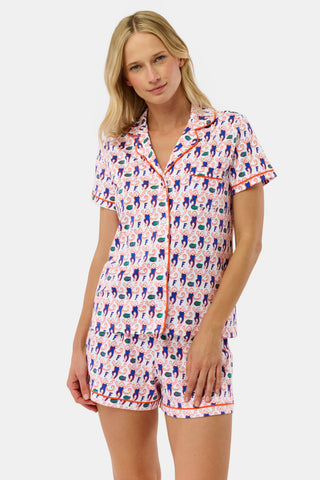 Roller Rabbit Blue Gators Lovely Monkey Polo Pajamas