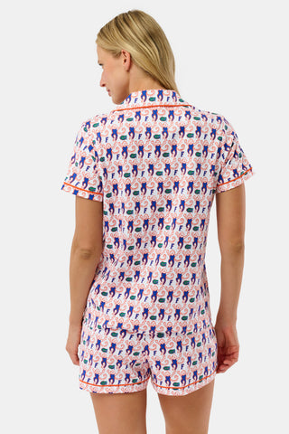 Roller Rabbit Blue Gators Lovely Monkey Polo Pajamas