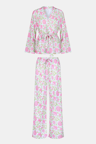 Roller Rabbit Pink Camellia Block Millie Set