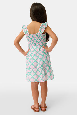 Roller Rabbit Aqua Kids Jemina Ceri Dress