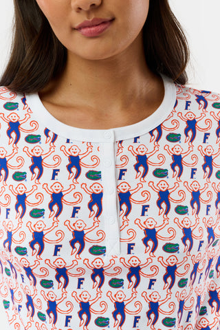 Roller Rabbit Blue Gators Lovely Monkey Pajamas