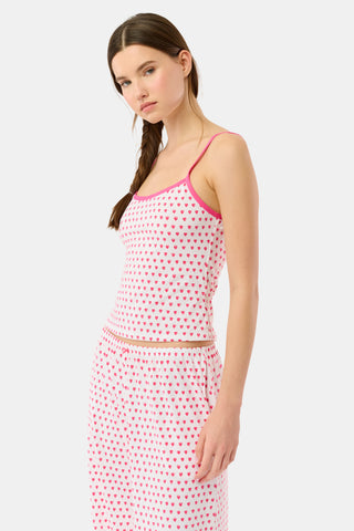 Roller Rabbit Pink Hearts Clarkson Cami