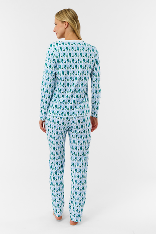 Roller Rabbit Green Green Wave Lovely Monkey Pajamas