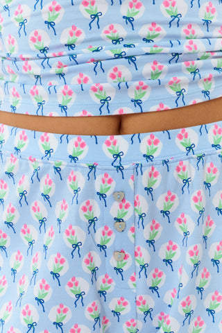 Roller Rabbit Blue Tulip Polka Dot Jones Shortie