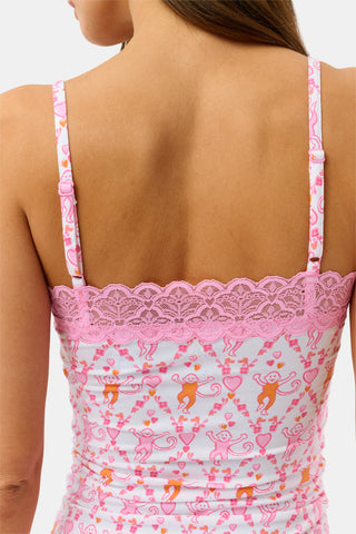 Roller Rabbit Orange Spring Bloom Monkey Perry Cami