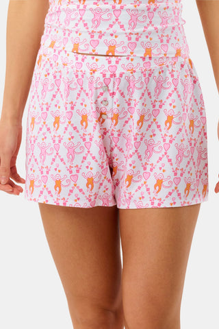 Roller Rabbit Orange Spring Bloom Monkey Jones Shortie