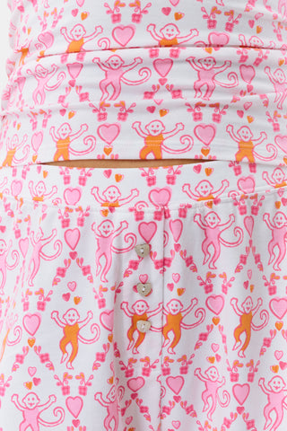 Roller Rabbit Orange Spring Bloom Monkey Jones Shortie