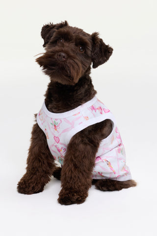 Roller Rabbit Pink Sugarplum Lattice Dog Pajamas