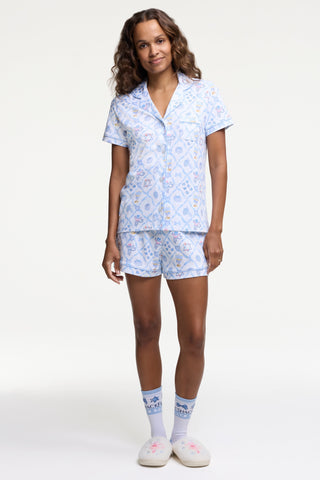 Starry Nights Lattice Polo Pajamas