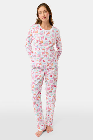 Roller Rabbit Pink Miami Monkey Pajamas