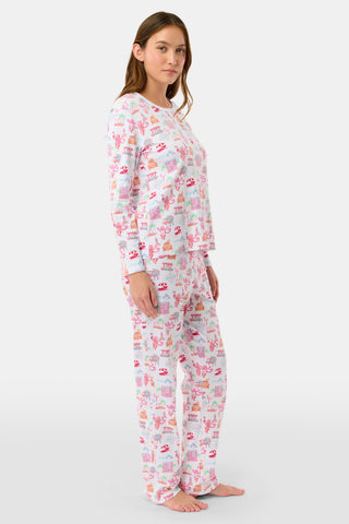 Roller Rabbit Pink Miami Monkey Pajamas