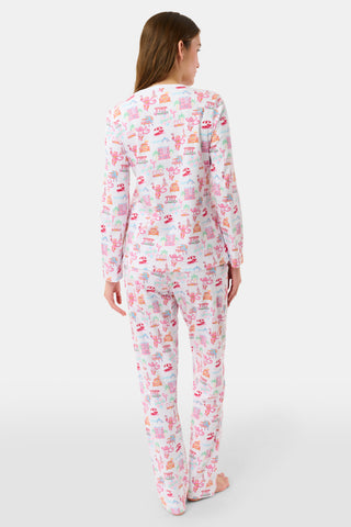 Roller Rabbit Pink Miami Monkey Pajamas