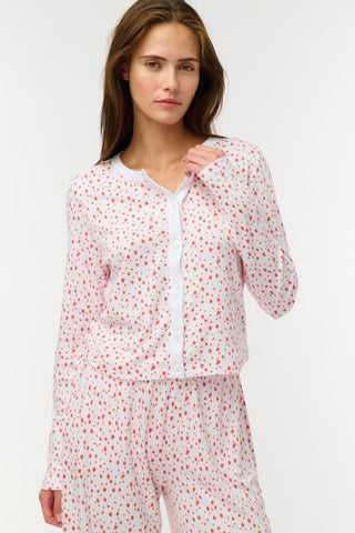 Roller Rabbit Orange Étoiles Nessa Cardigan