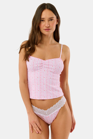 Roller Rabbit Coral Hearts Vine Greene Cami