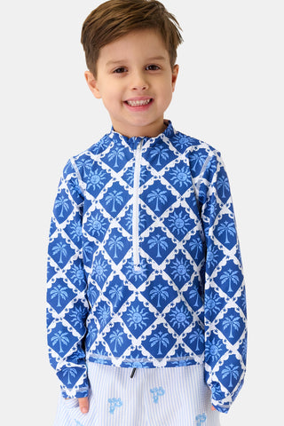 Roller Rabbit Navy Kids Sunny Days Rashguard