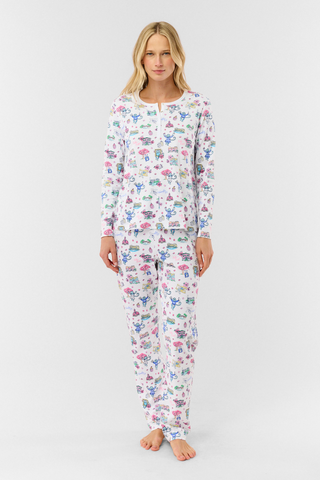 Roller Rabbit Blue Georgetown Monkey Pajamas