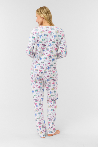 Roller Rabbit Blue Georgetown Monkey Pajamas
