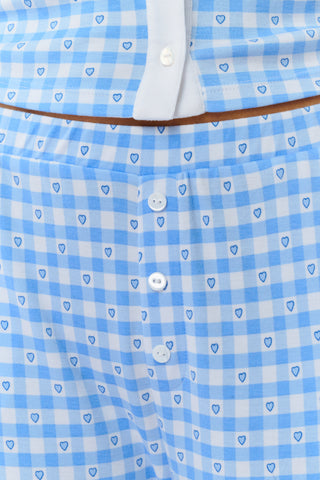 Roller Rabbit Blue Gingham Hearts Boden Pant