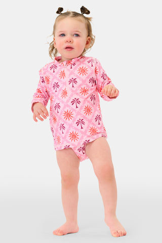 Roller Rabbit Pink Kids Sunny Days Rashguard