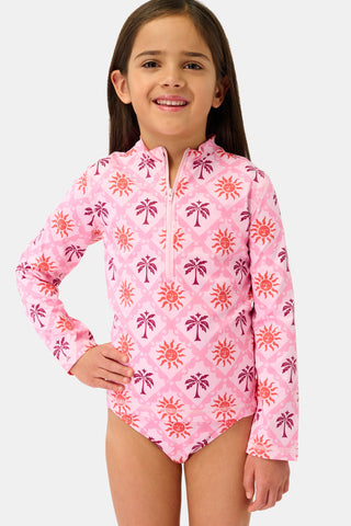 Roller Rabbit Pink Kids Sunny Days Rashguard