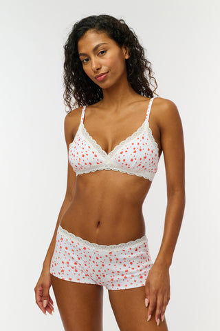 Roller Rabbit Orange Étoiles Pointelle Jane Bralette