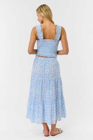 Roller Rabbit Blue Cherry Blossom Toile Carlisa Skirt