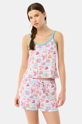 Roller Rabbit Pink Miami Monkey Mischa Set