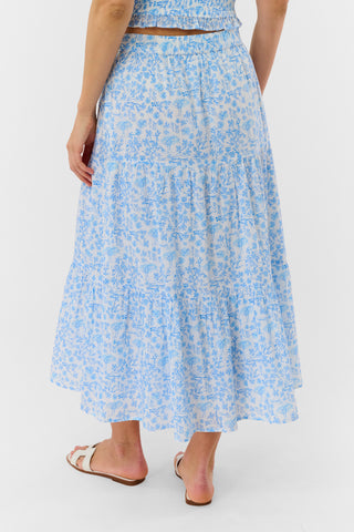 Roller Rabbit Blue Cherry Blossom Toile Carlisa Skirt