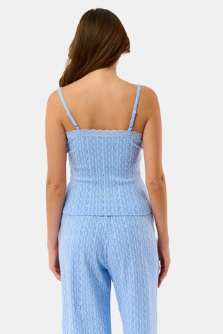 Roller Rabbit Blue Tonal Hearts Vine Carmine Cami