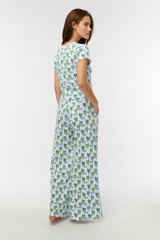 Roller Rabbit Blue Snappy Palms Boden Pant