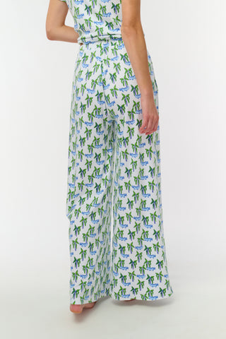 Roller Rabbit Blue Snappy Palms Boden Pant