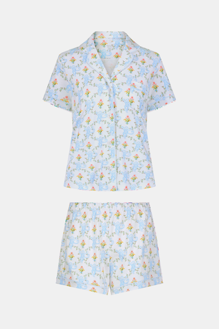 Roller Rabbit x Hill House Floral Monkey Trellis Polo Pajamas