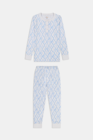 Roller Rabbit White Kids Seaside Knots Juniper Pajamas
