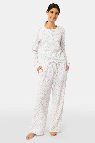 Roller Rabbit Pink Mini Monkey Blossom Julienne Pant