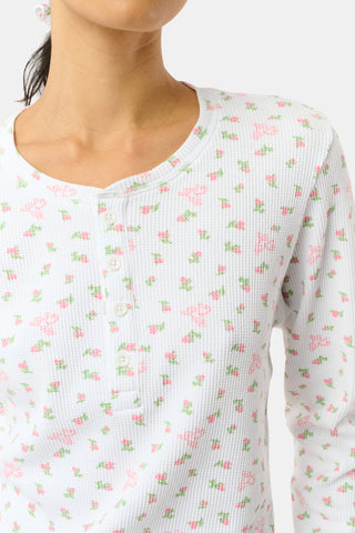 Roller Rabbit Pink Mini Monkey Blossom Rosemary Top