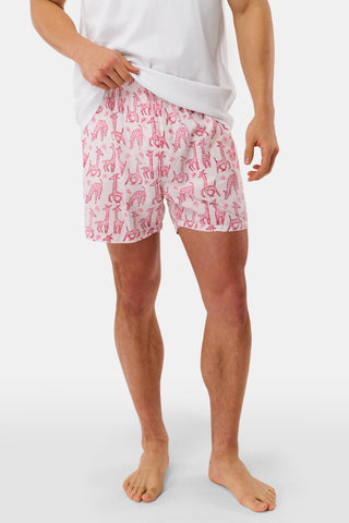 Roller Rabbit Green/Pink Mens Gigi Giraffe Boxer Set