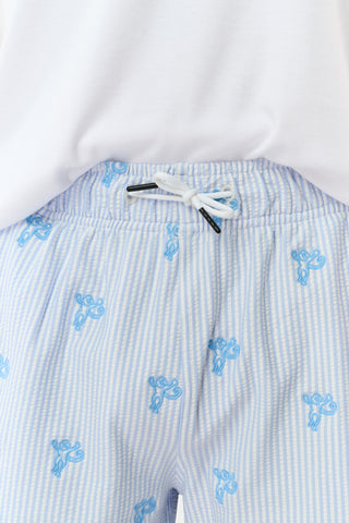 Roller Rabbit Blue Mens Mini Monkey Swim Trunk