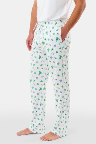 Roller Rabbit Green Mens Luck O' The Monkey Simon Pant