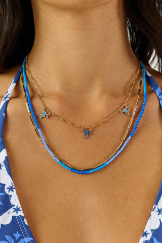 Roller Rabbit Blue MELANIE NECKLACE