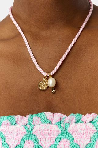 Roller Rabbit Pink SEASIDE CHARMS ROPE NECKLACE