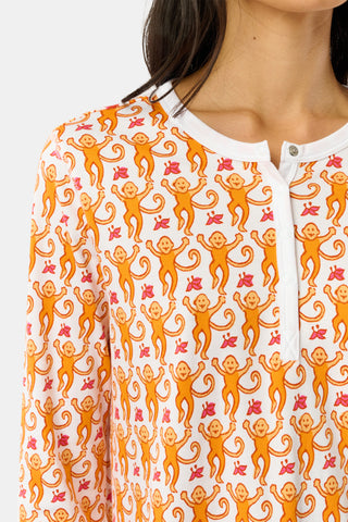 Roller Rabbit Orange Monkey Pajamas