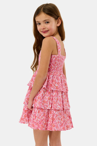Roller Rabbit Tangerine Kids Suzie Floral Ribbon Kenia Dress