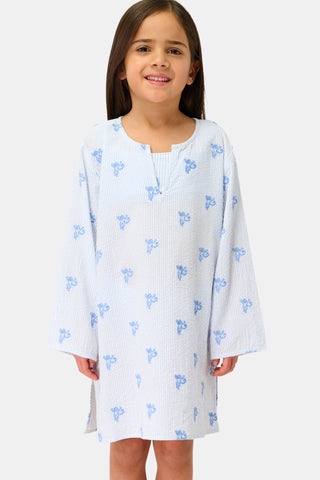 Roller Rabbit Blue Kids Mini Monkey Kurta